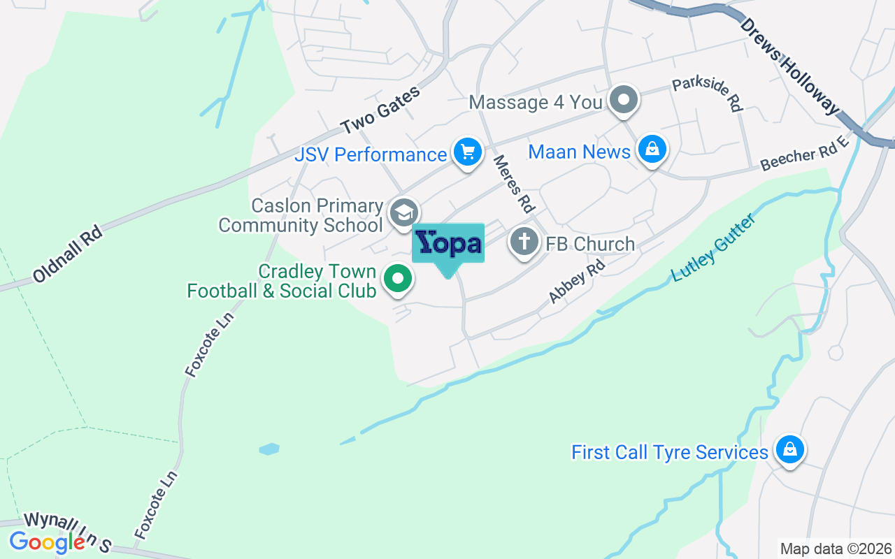 Map showing the location of B63 2HB