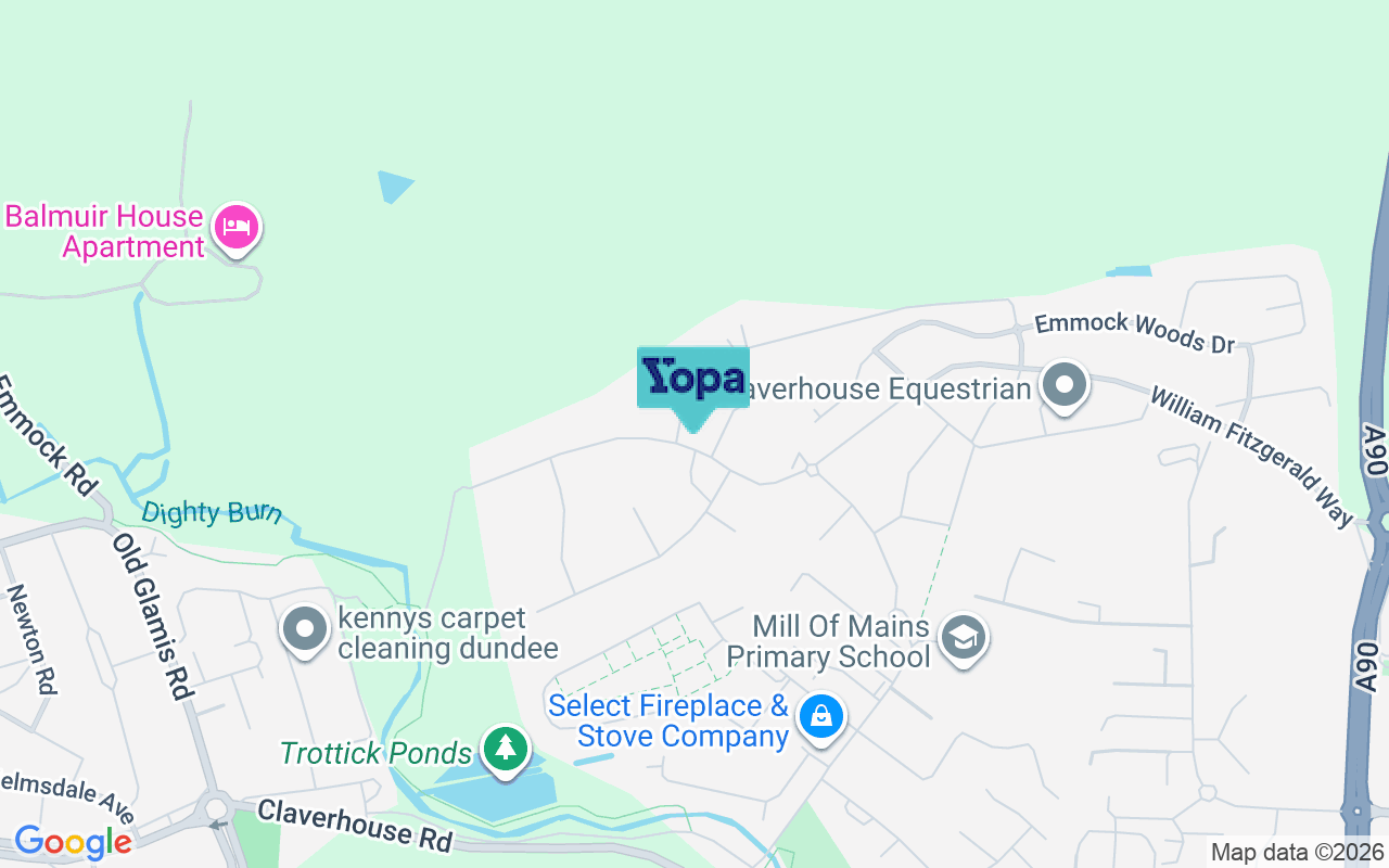 Map showing the location of DD4 9FE