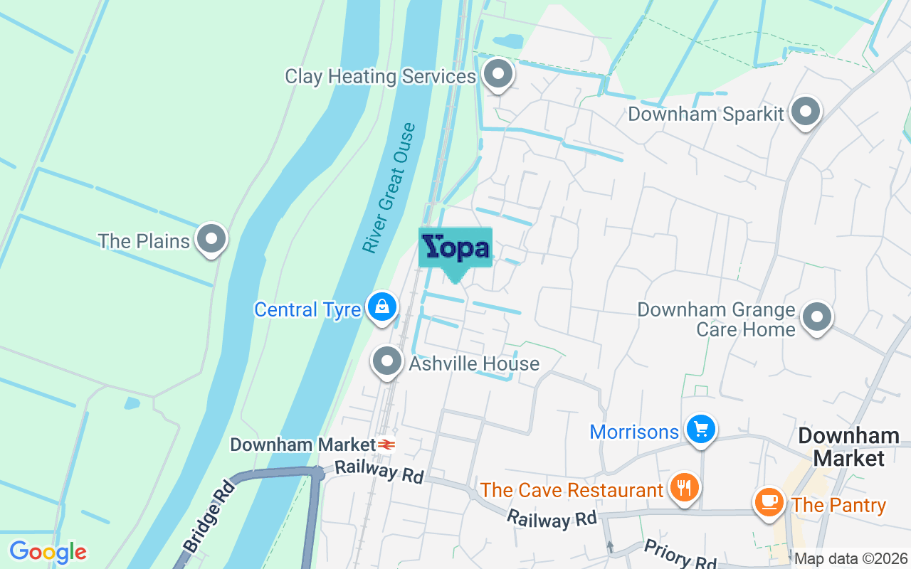 Map showing the location of PE38 9GD