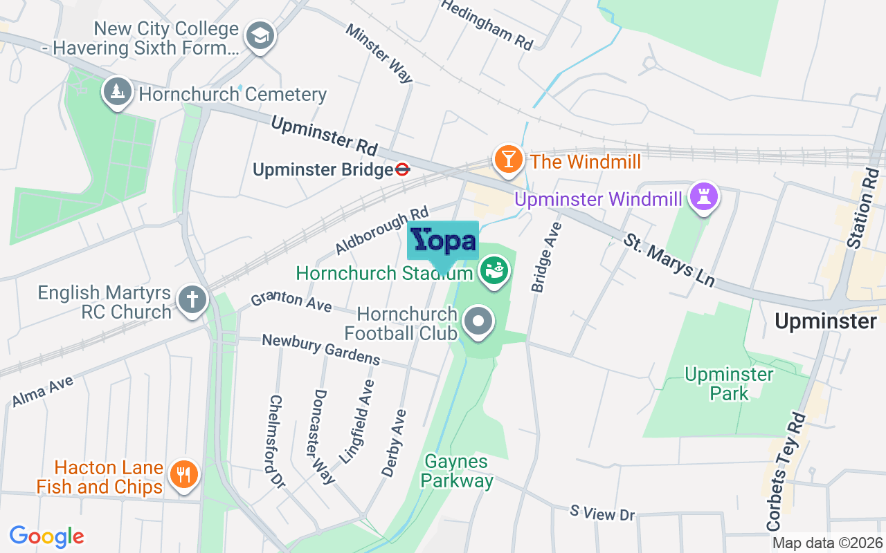 Map showing the location of RM14 2RE