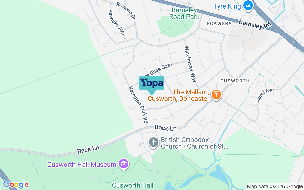 Map showing the location of DN5 8LR