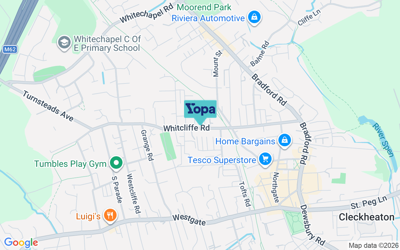 Map showing the location of BD19 3BY