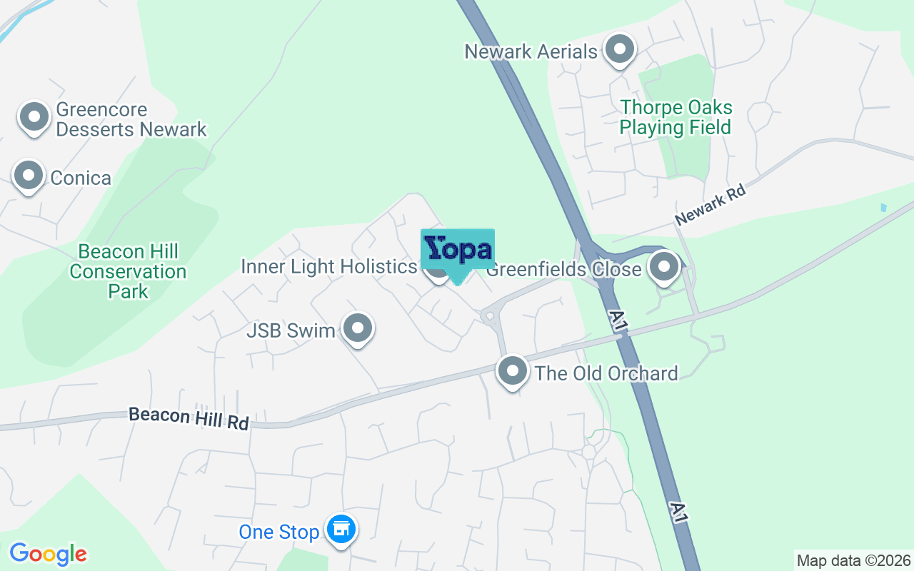 Map showing the location of NG24 2PL