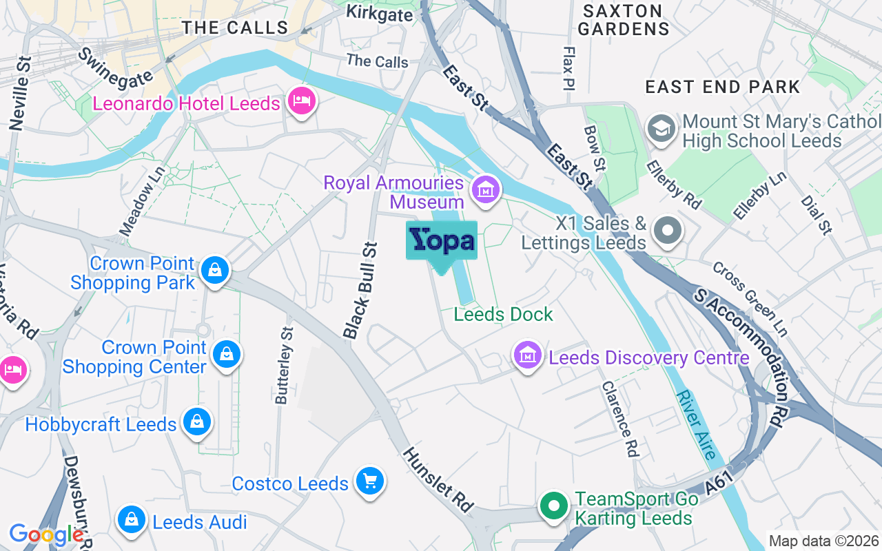 Map showing the location of LS10 1NG