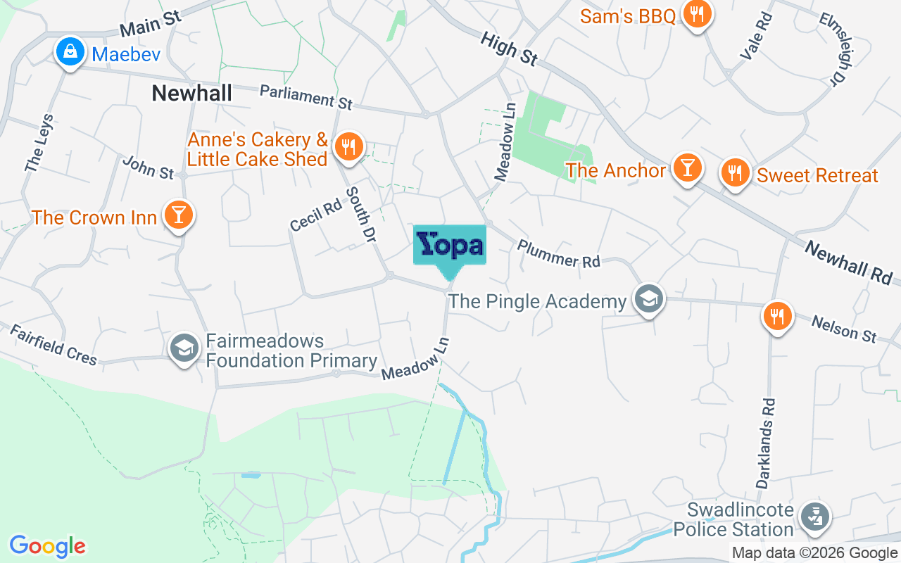 Map showing the location of DE11 0UW
