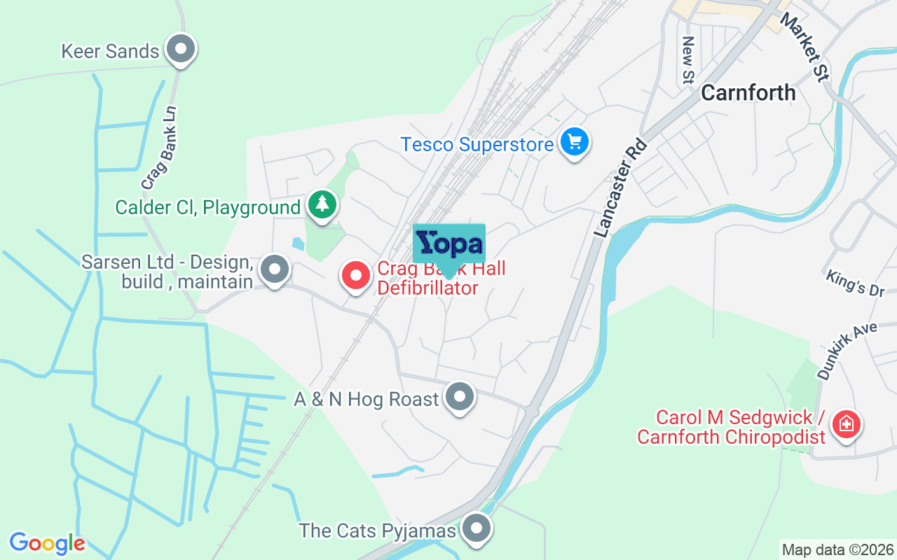 Map showing the location of LA5 9TT