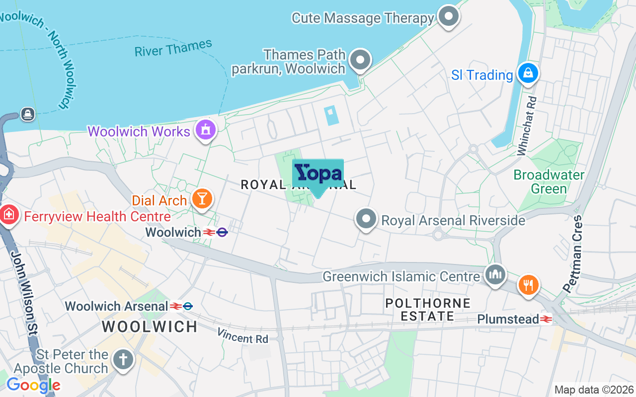 Map showing the location of SE18 6SL