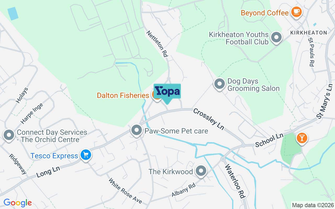 Map showing the location of HD5 9SX