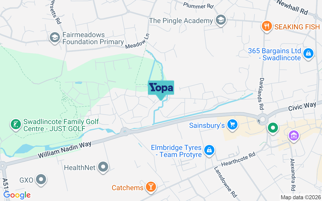 Map showing the location of DE11 0FL