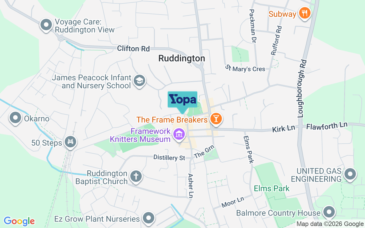 Map showing the location of NG11 6HD