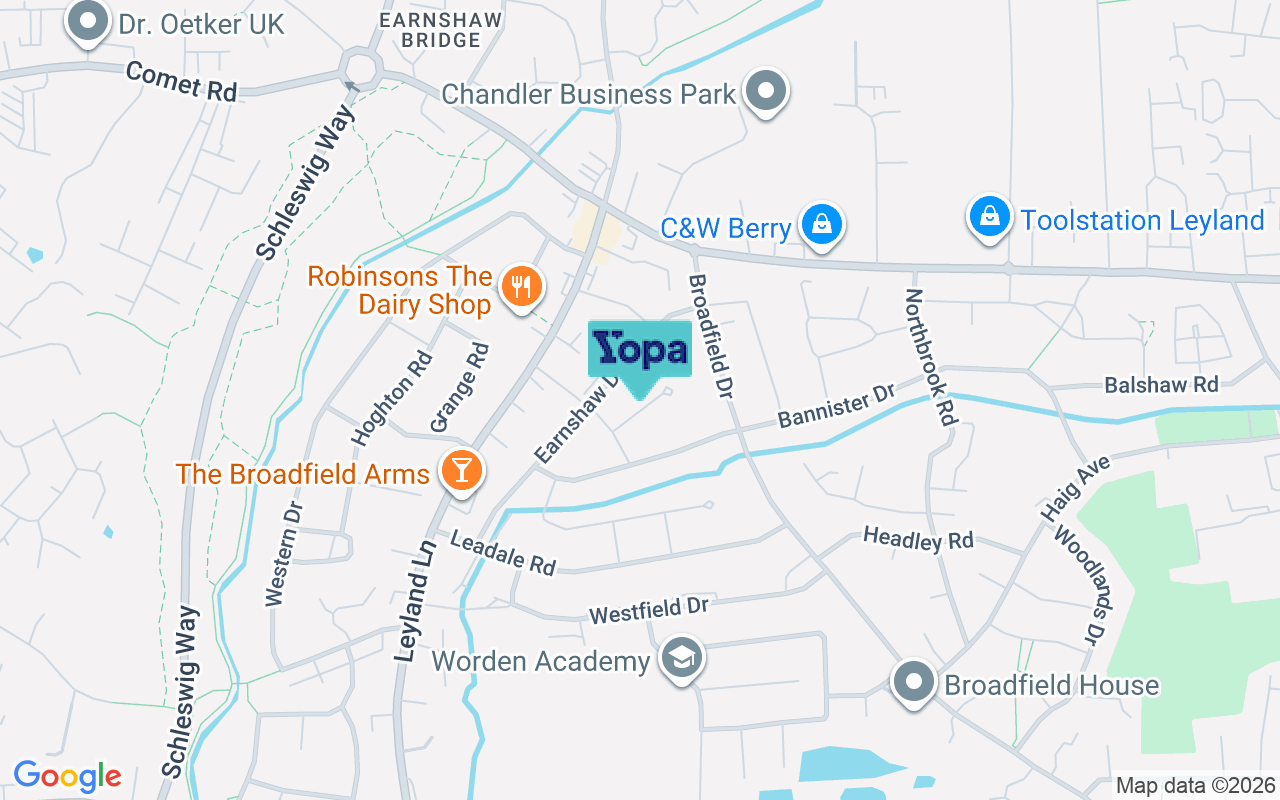 Map showing the location of PR25 1QT