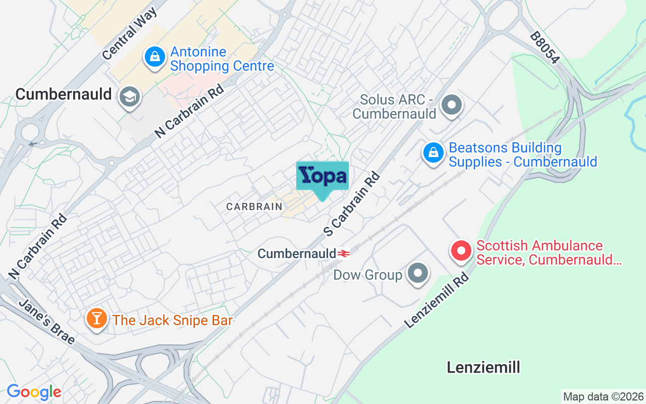 Map showing the location of G67 2PZ