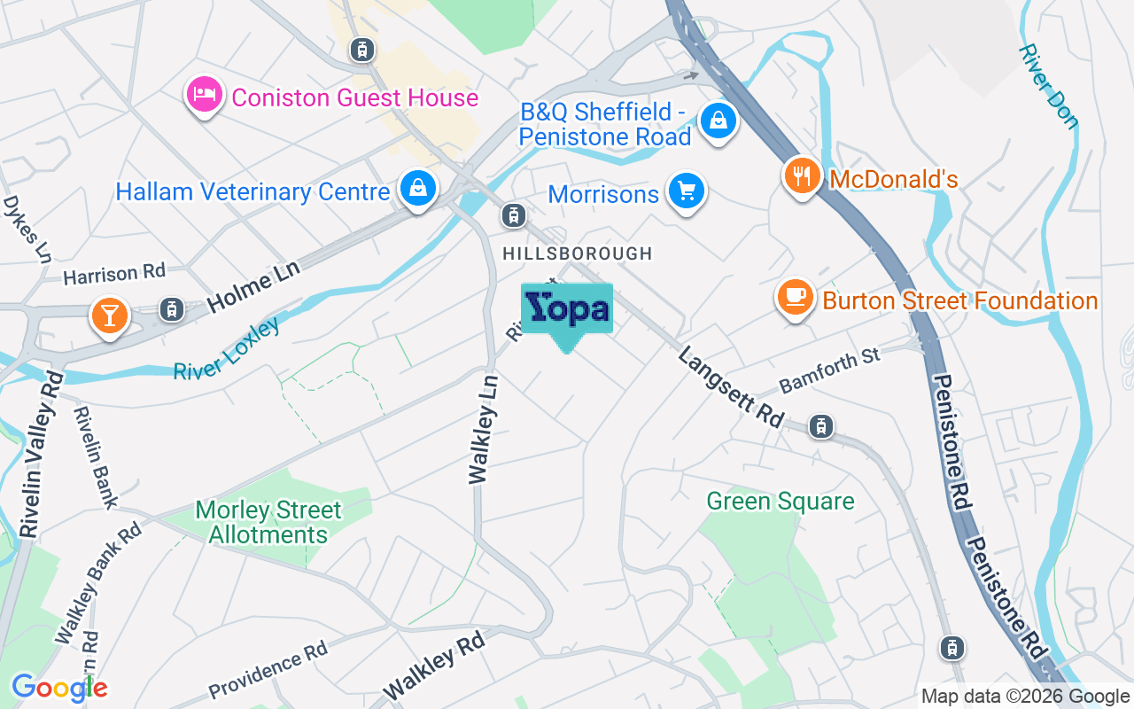 Map showing the location of S6 2NP