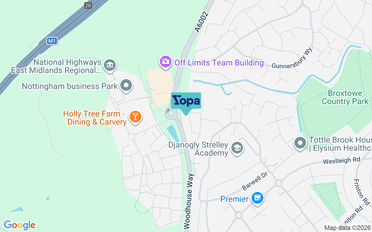 Map showing the location of NG8 6PP