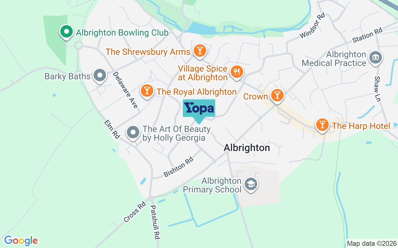 Map showing the location of WV7 3QN