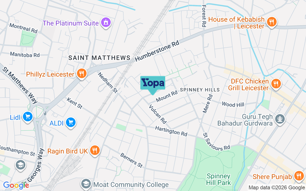 Map showing the location of LE5 3DR