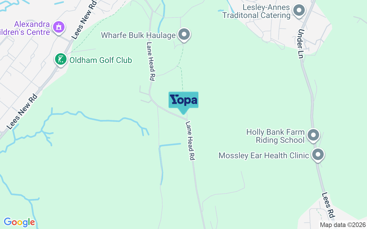 Map showing the location of OL4 5RT