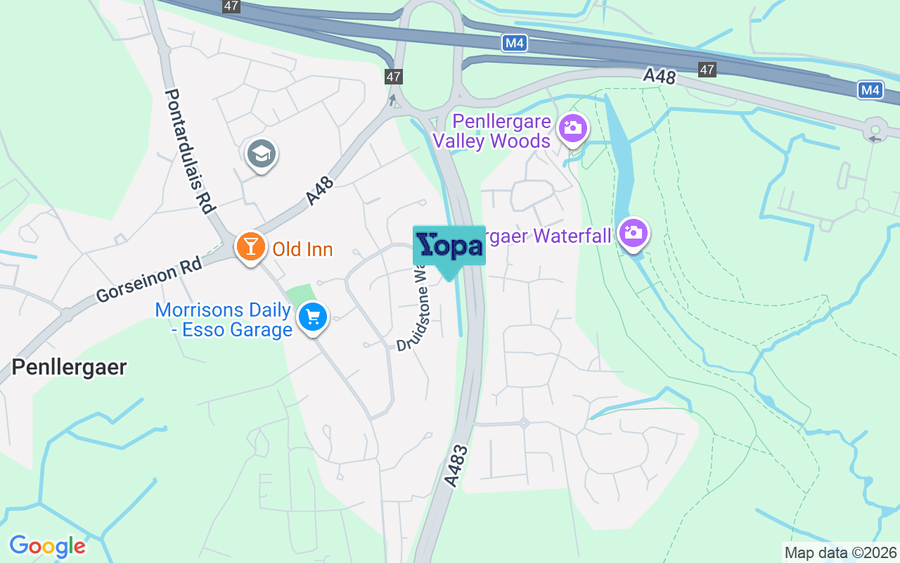 Map showing the location of SA4 9BY