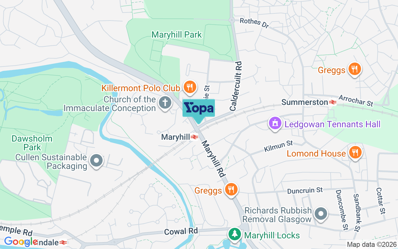Map showing the location of G20 0AD