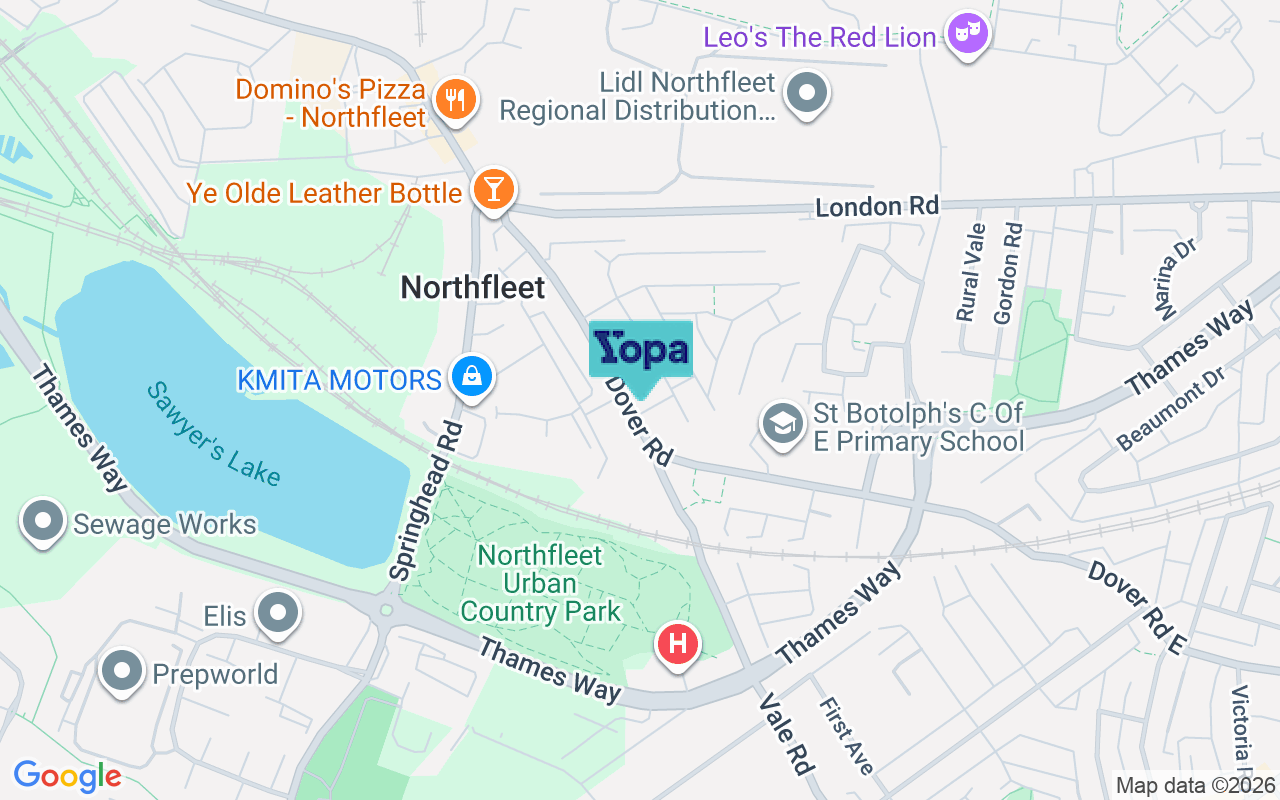 Map showing the location of DA11 9QD