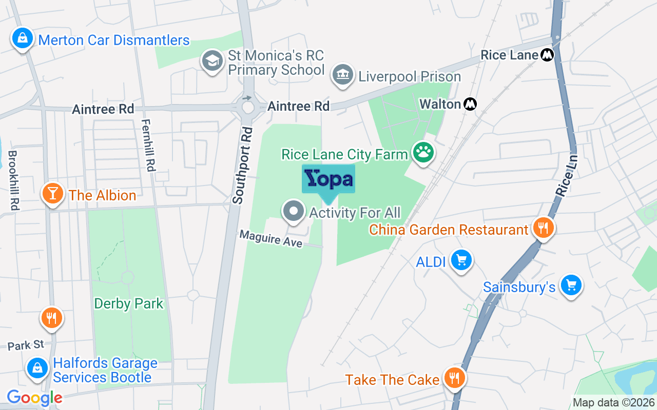 Map showing the location of L20 9ES