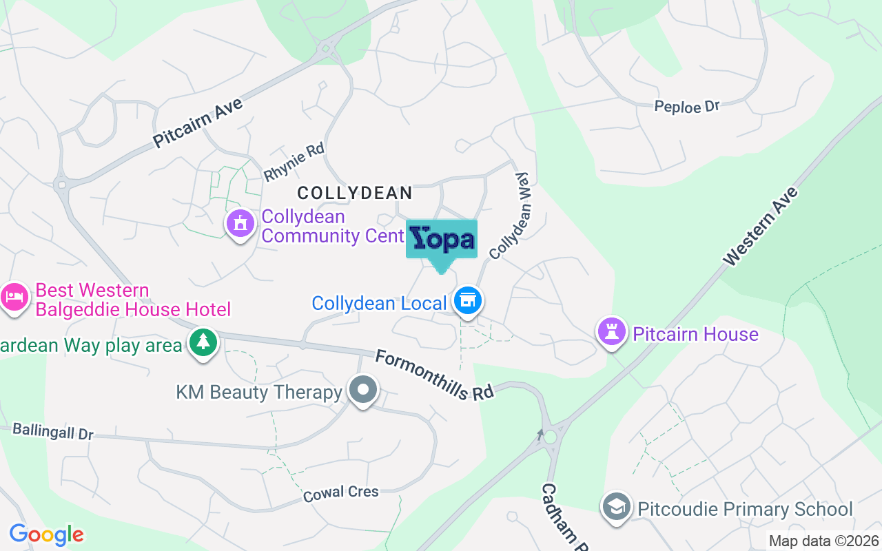 Map showing the location of KY7 6TE