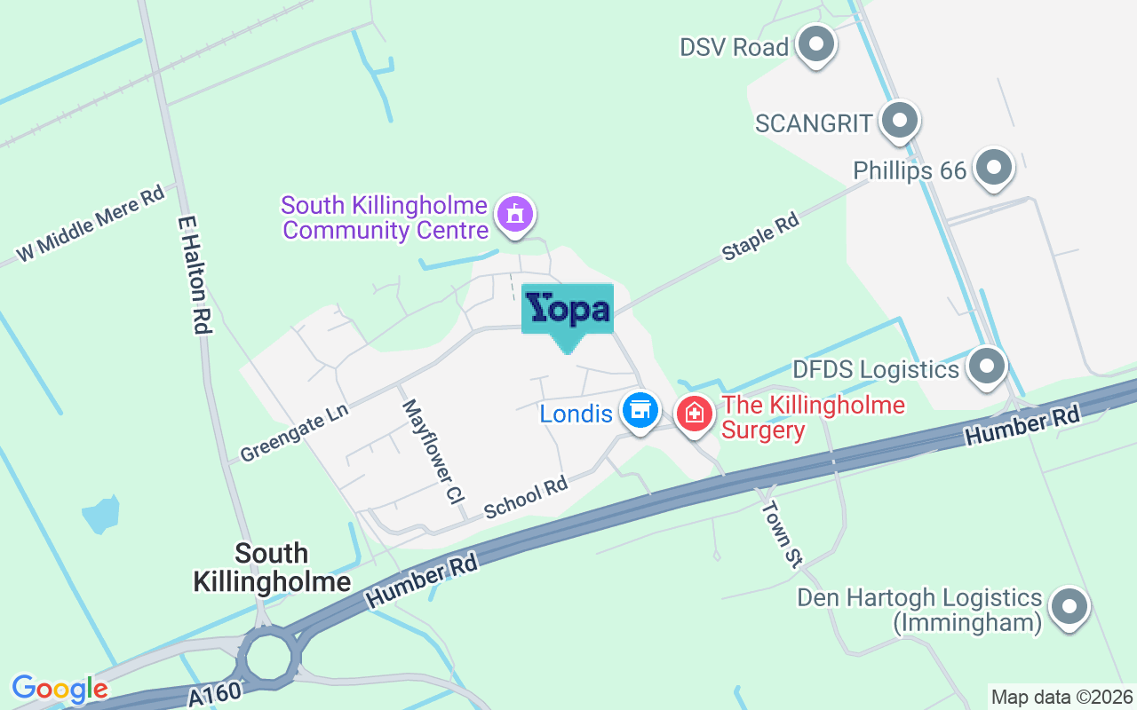 Map showing the location of DN40 3HH
