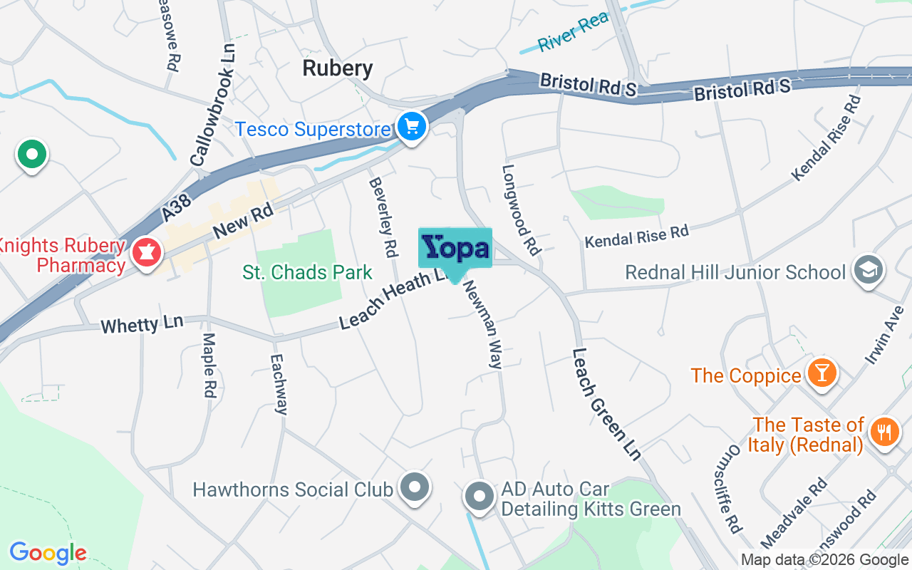 Map showing the location of B45 9LS