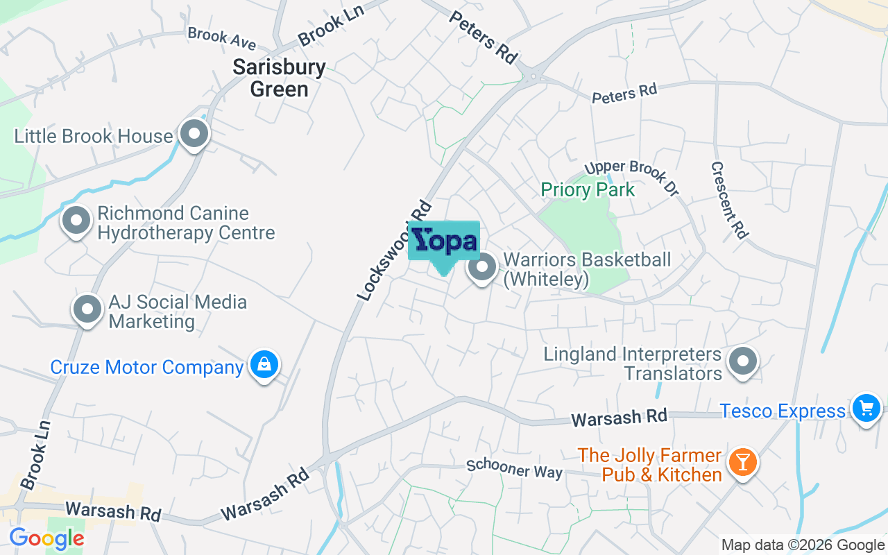 Map showing the location of SO31 6TH