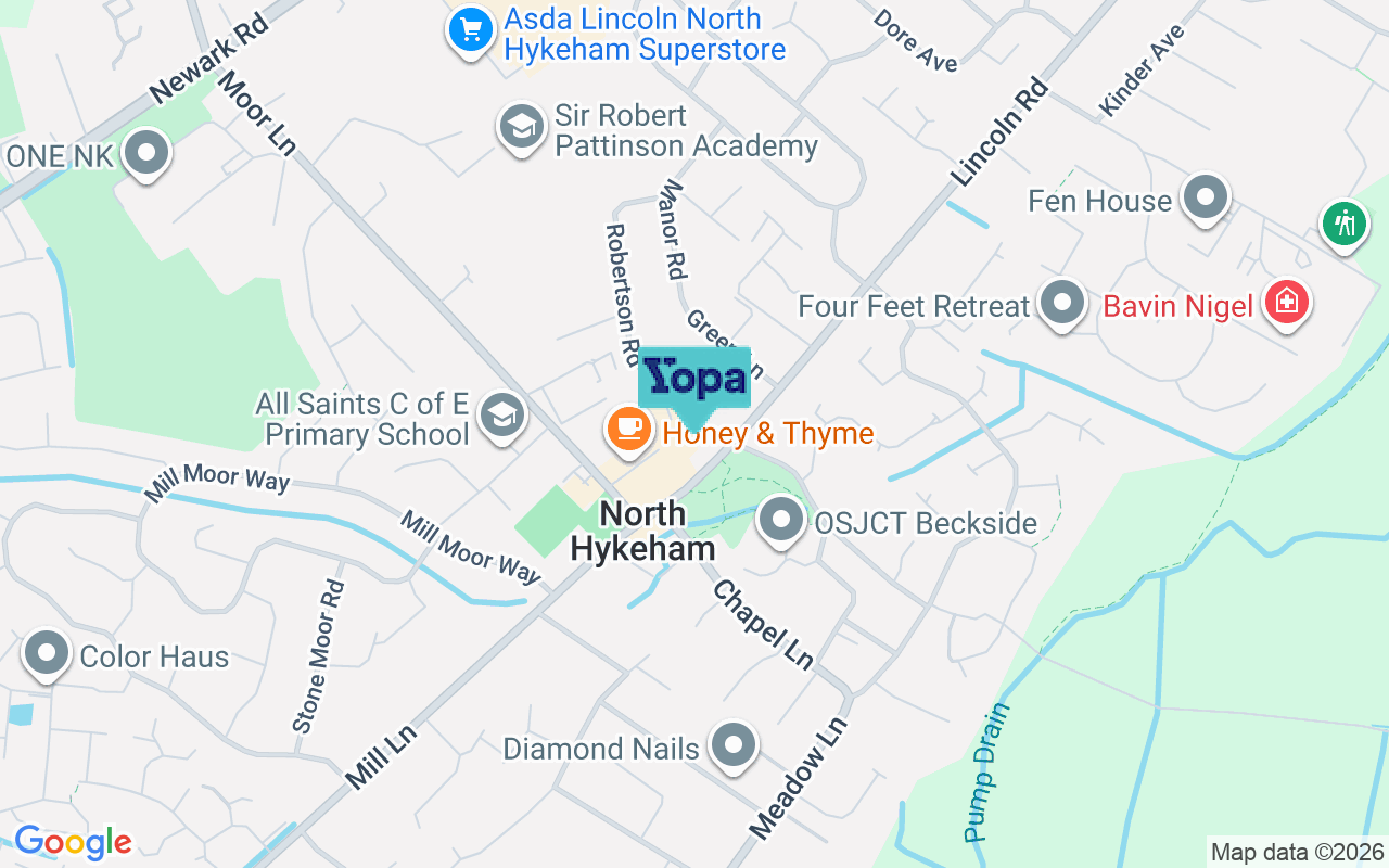 Map showing the location of LN6 8NH