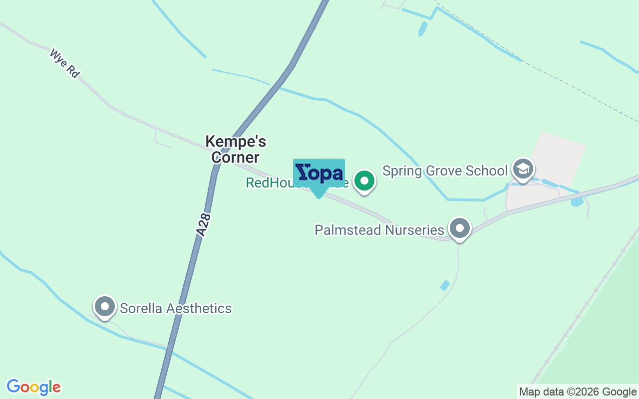 Map showing the location of TN25 4ER
