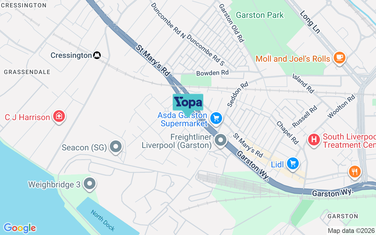 Map showing the location of L19 2HS