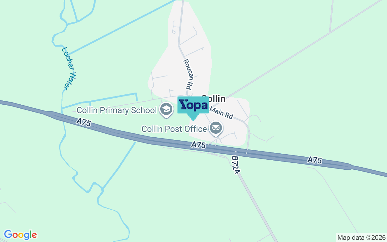 Map showing the location of DG1 4JY