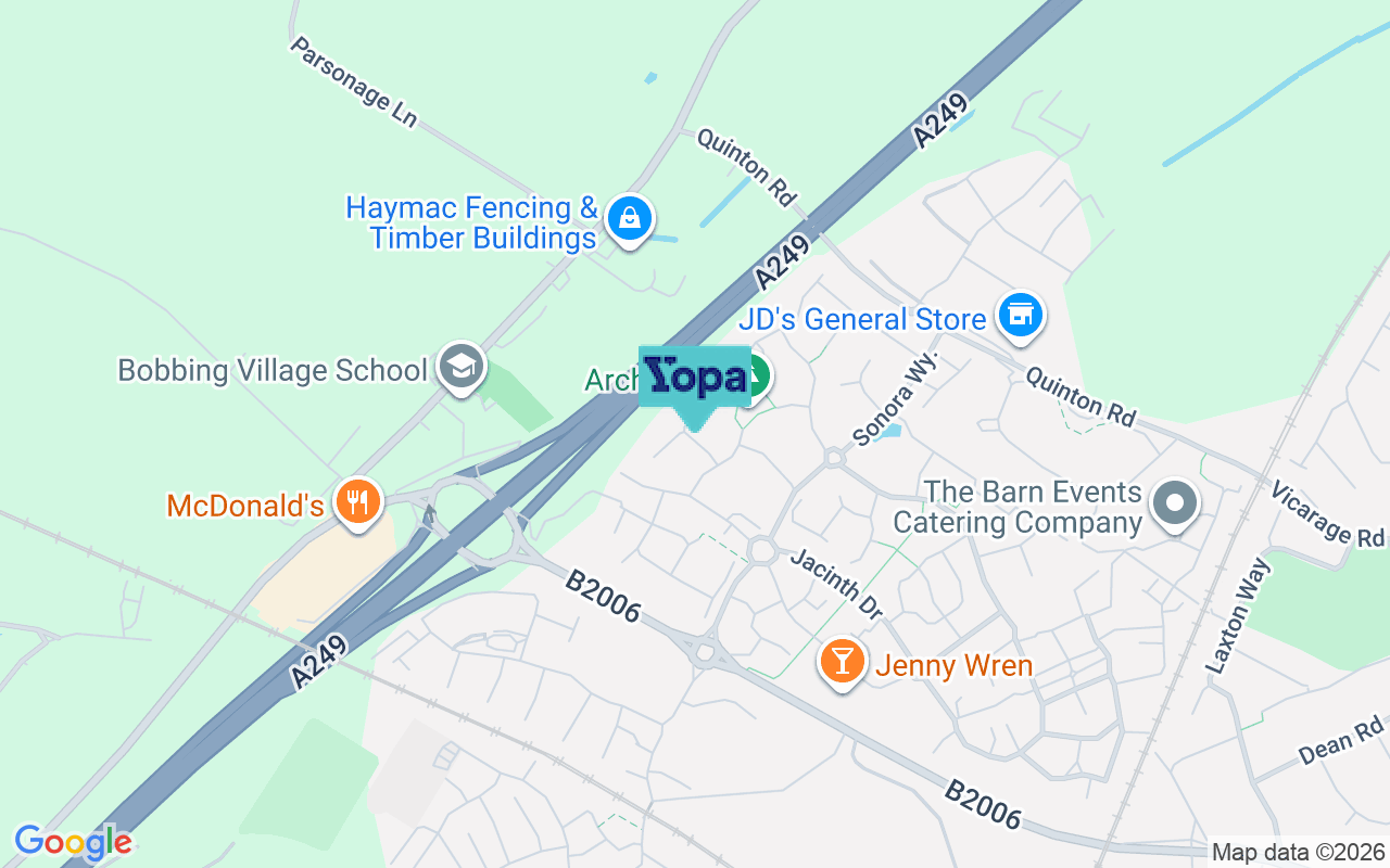 Map showing the location of ME10 5AS