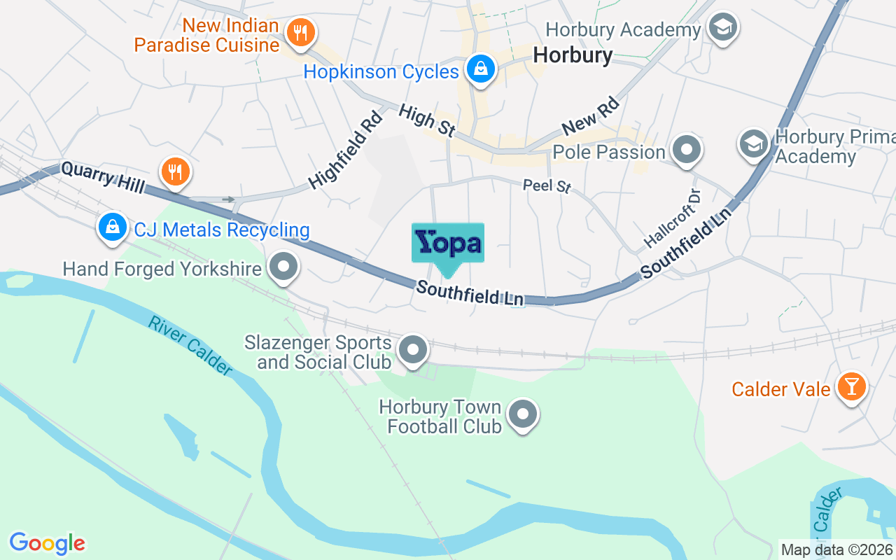 Map showing the location of WF4 5AX