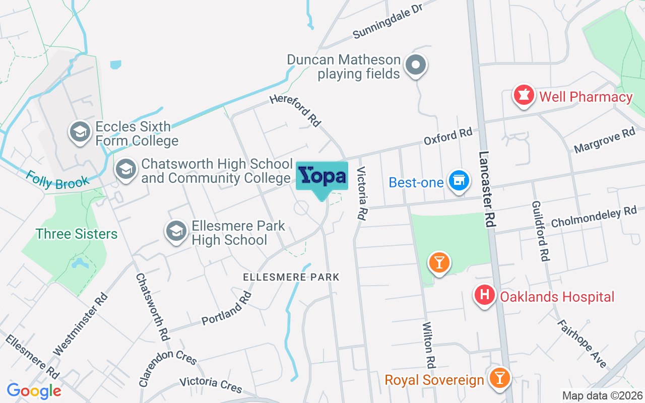Map showing the location of M30 9DF