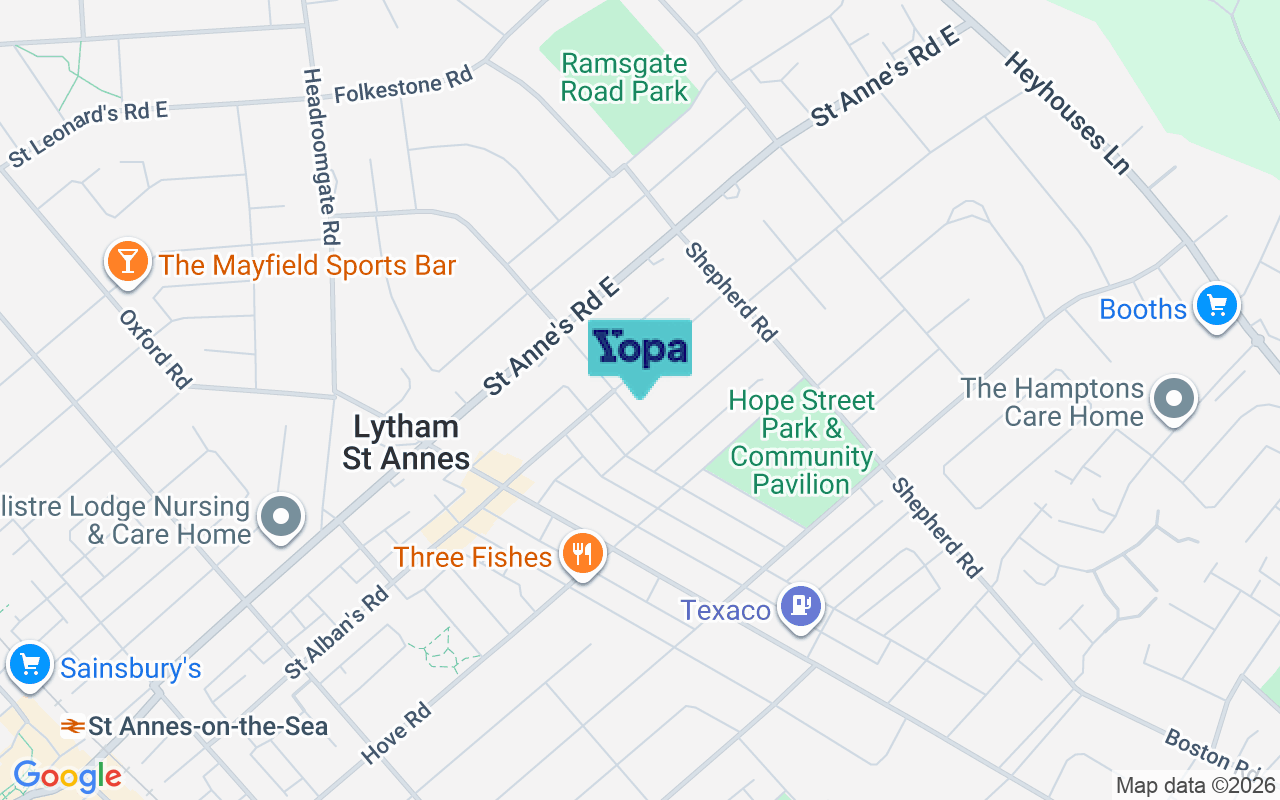 Map showing the location of FY8 3HX