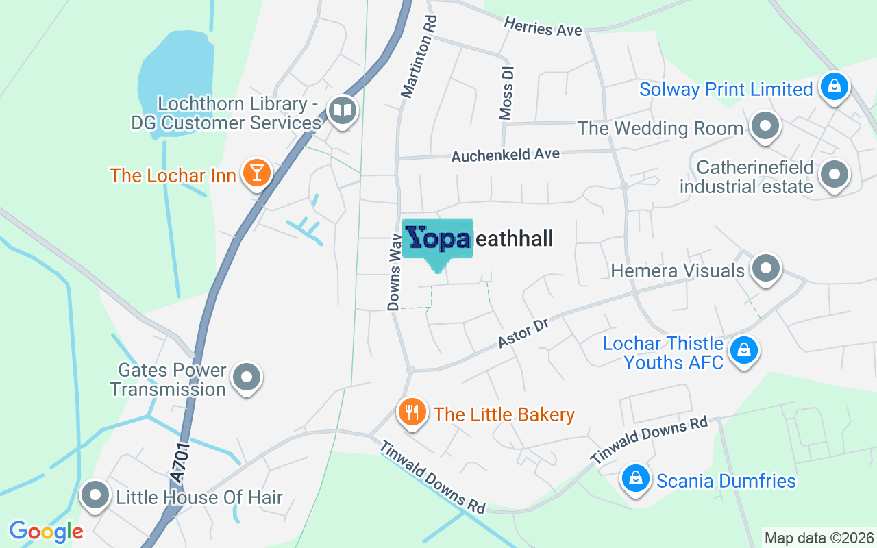 Map showing the location of DG1 3RU