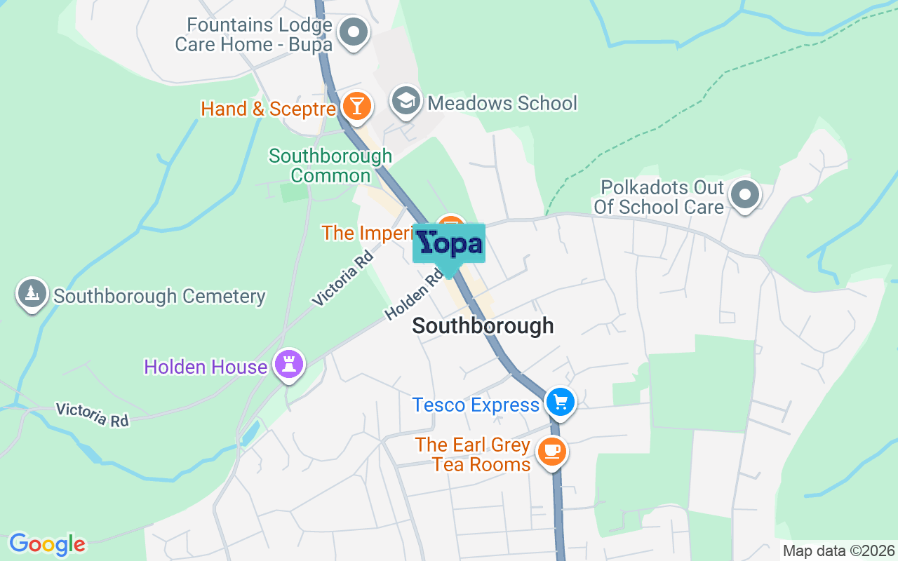 Map showing the location of TN4 0QA