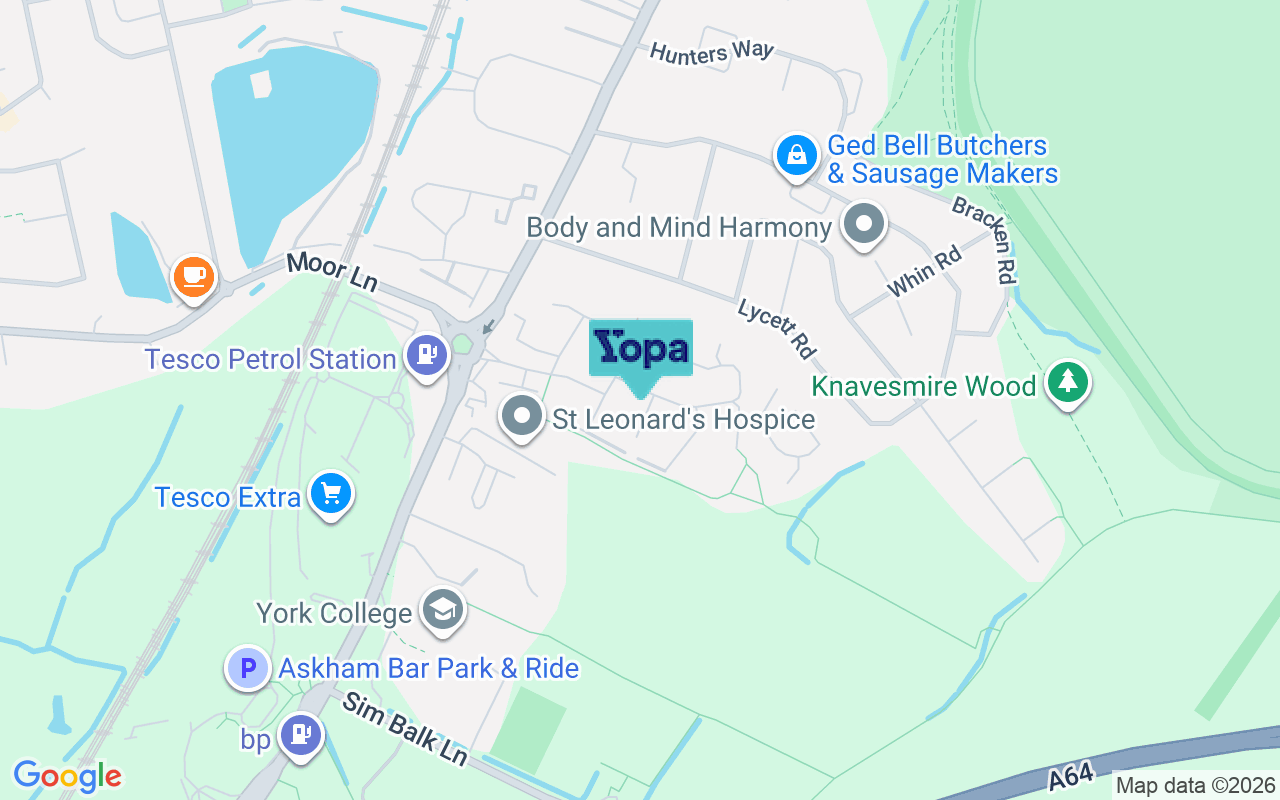 Map showing the location of YO24 1UF