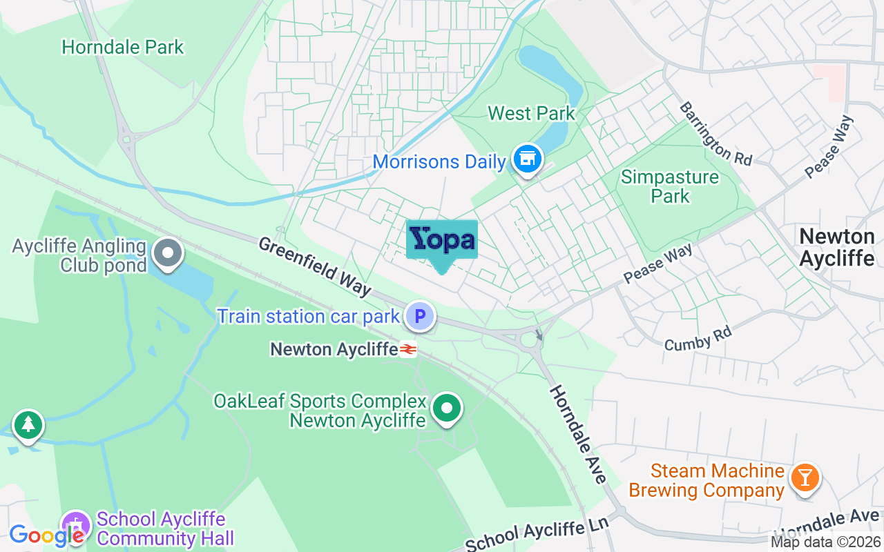 Map showing the location of DL5 7BE