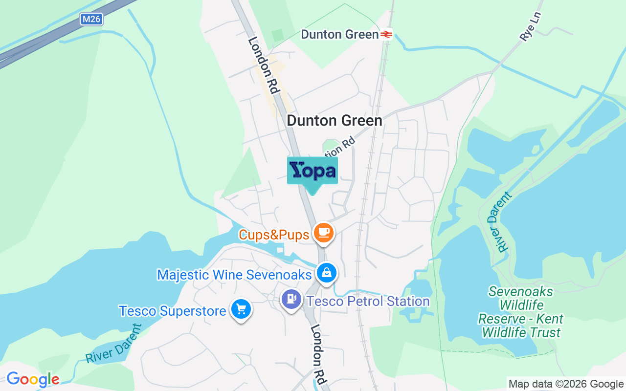 Map showing the location of TN13 2UG