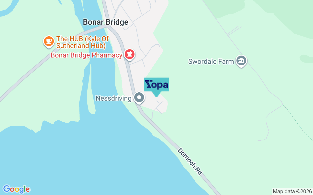 Map showing the location of IV24 3EB