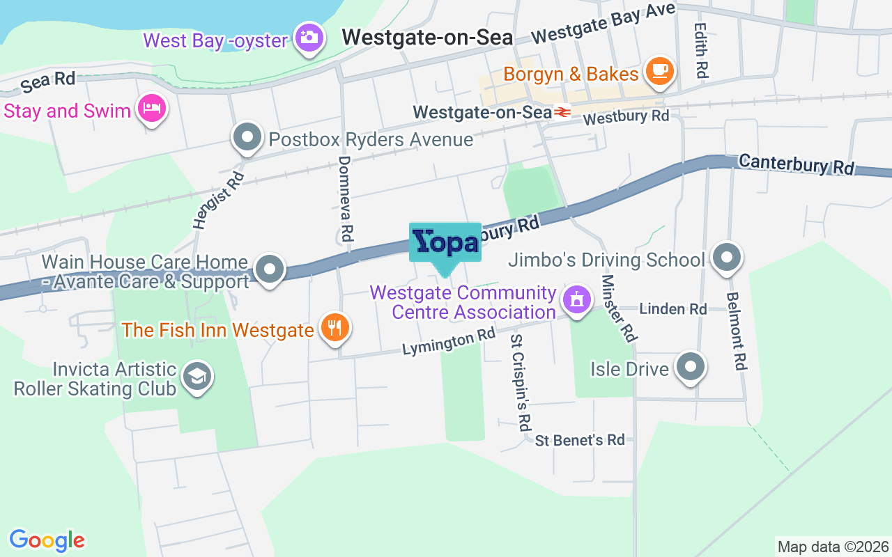 Map showing the location of CT8 8BW