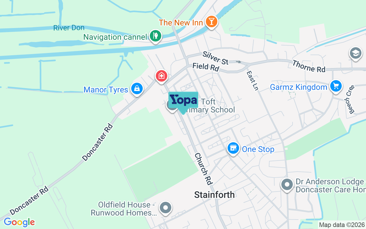 Map showing the location of DN7 5AE
