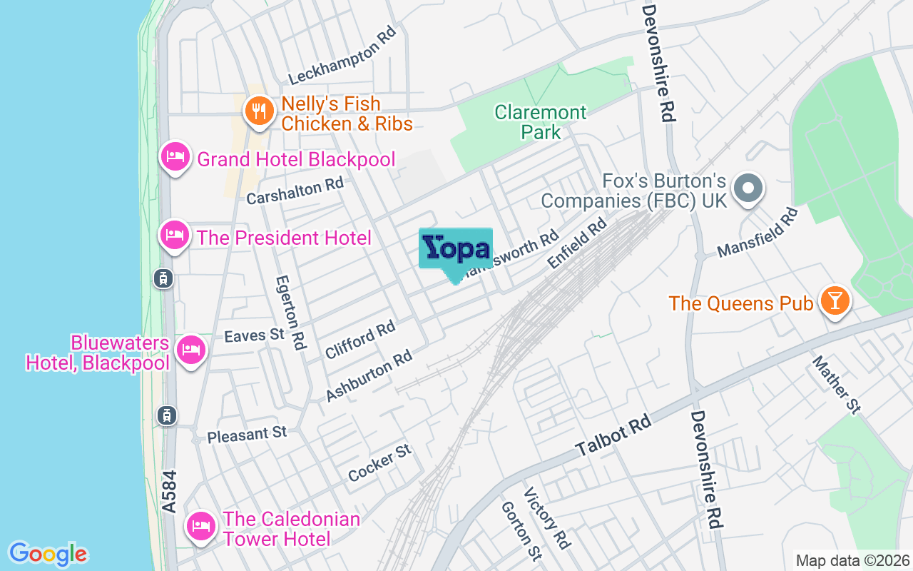 Map showing the location of FY1 2RQ