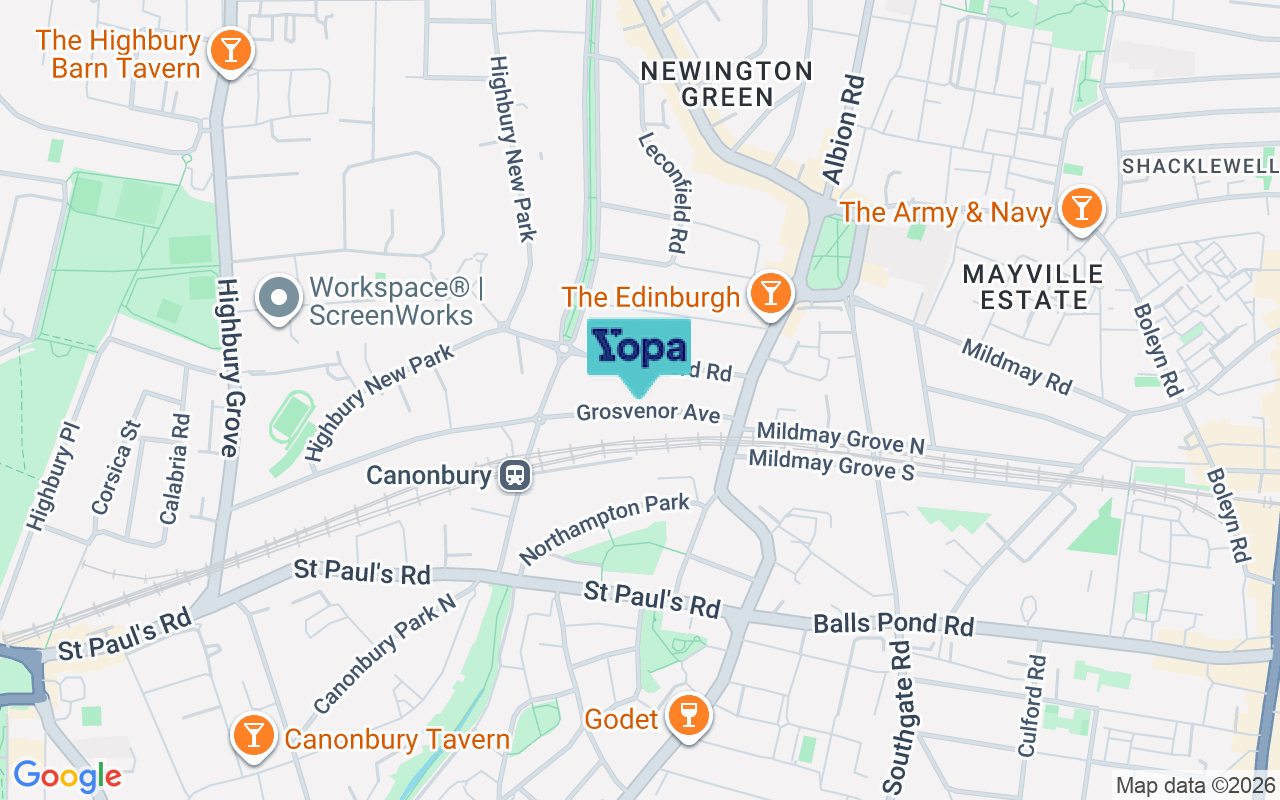 Map showing the location of N5 2NR