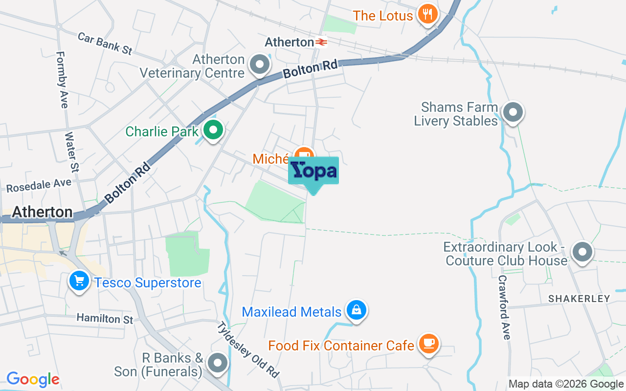 Map showing the location of M46 9EB