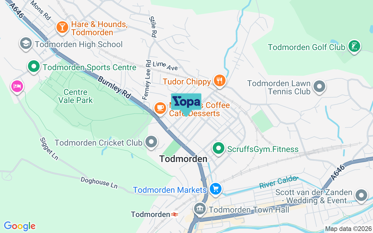 Map showing the location of OL14 5LP