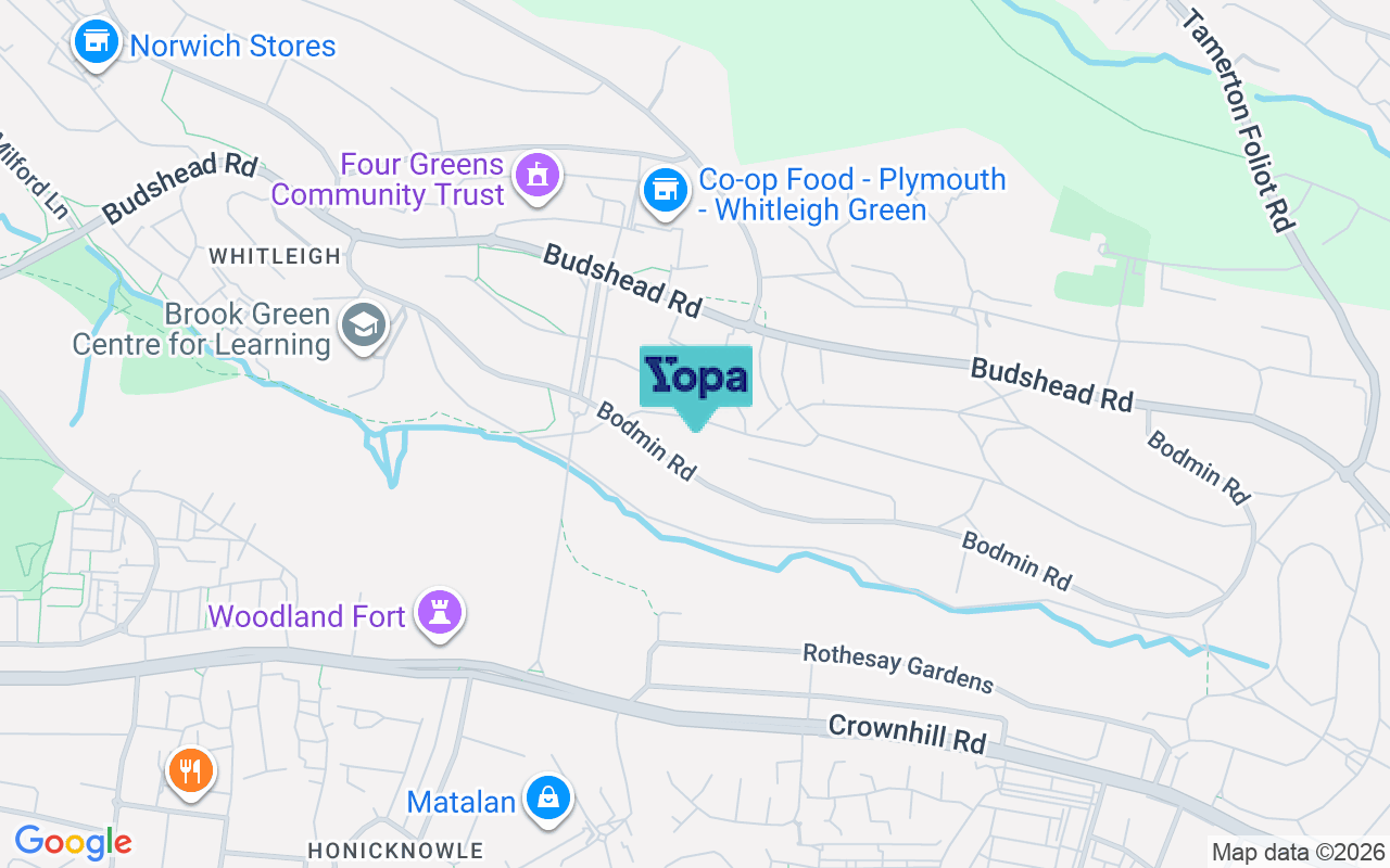 Map showing the location of PL5 4BJ